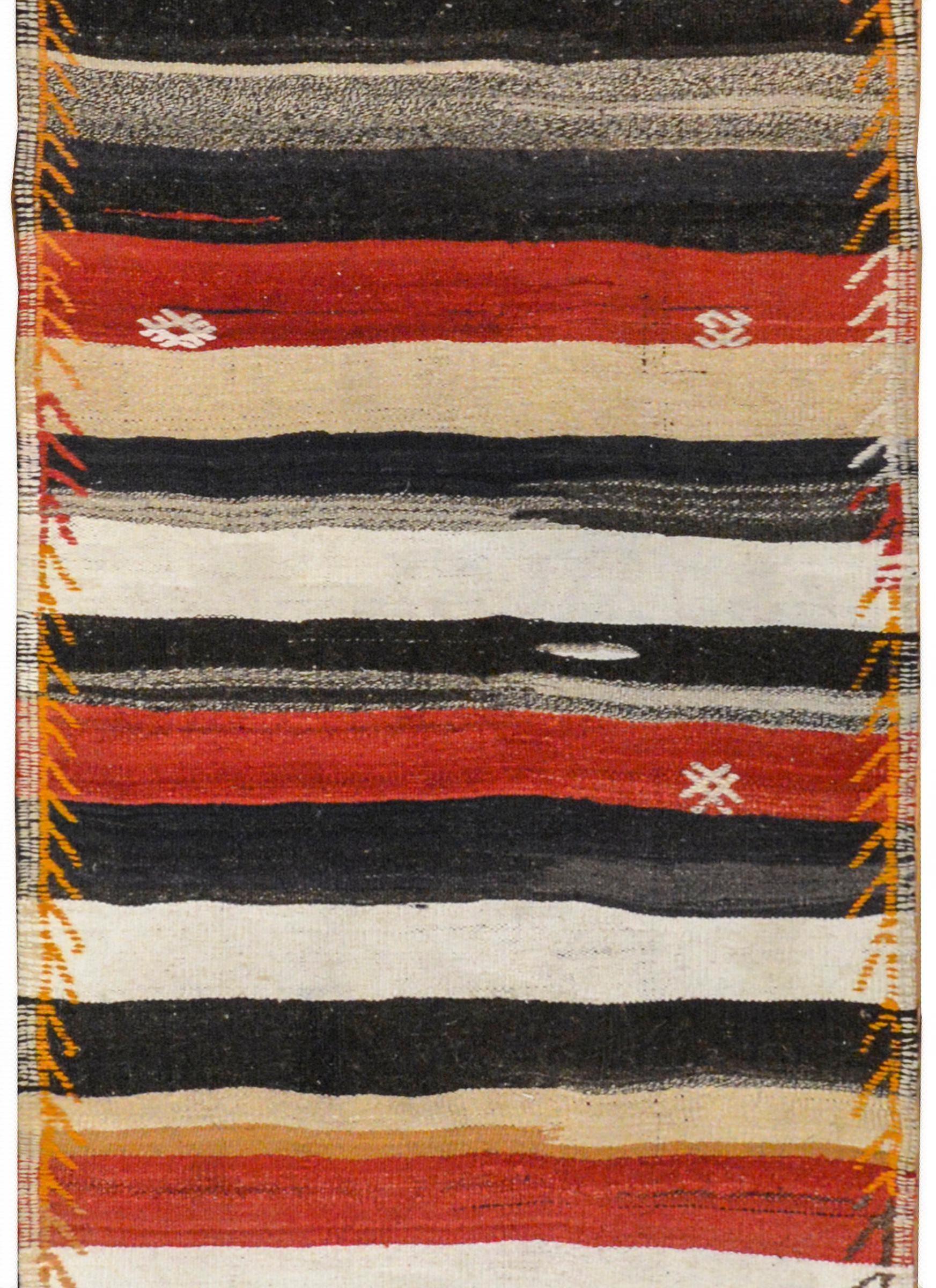Midcentury Konya Kilim Runner For Sale