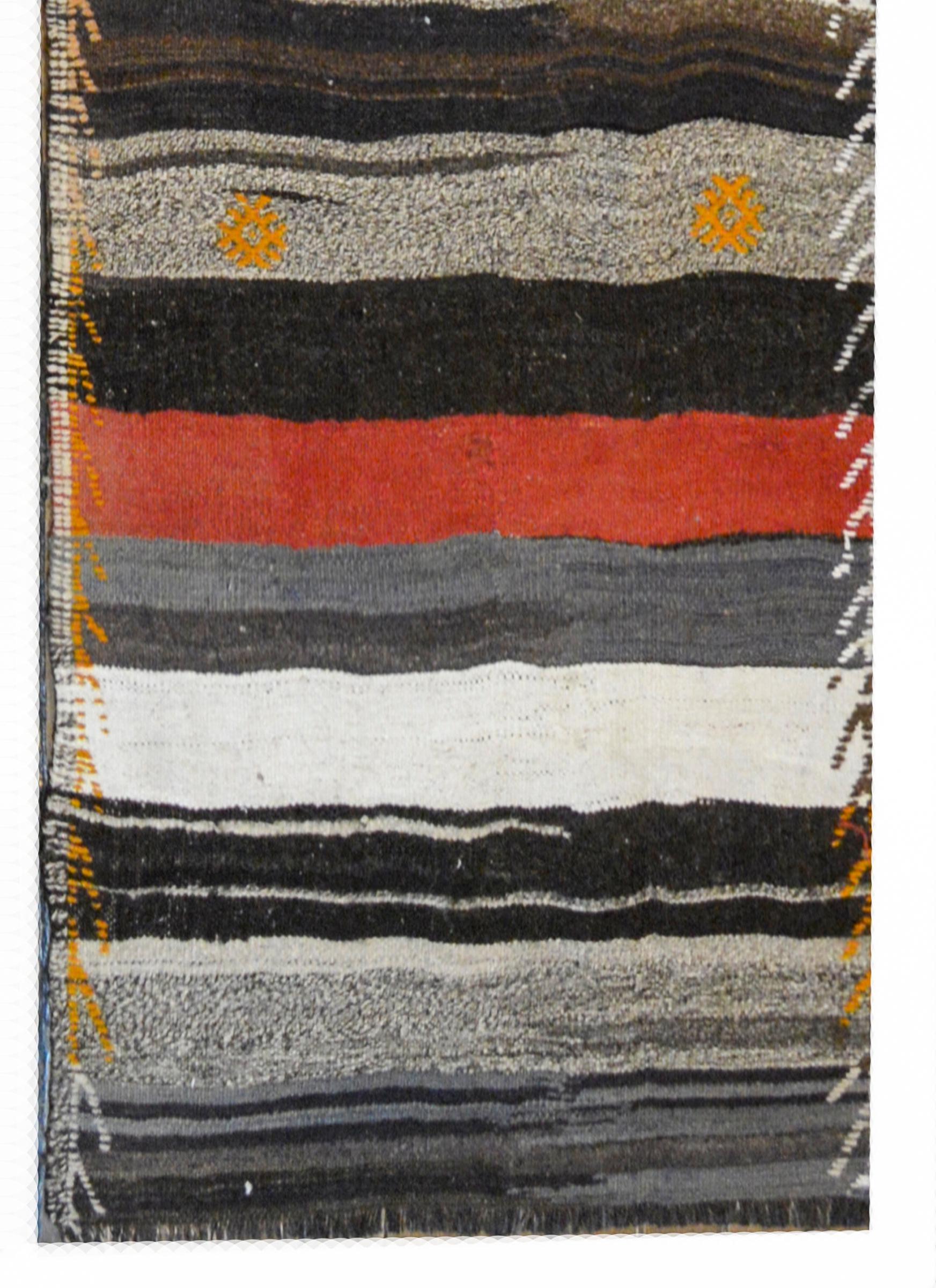 Midcentury Konya Kilim Runner For Sale
