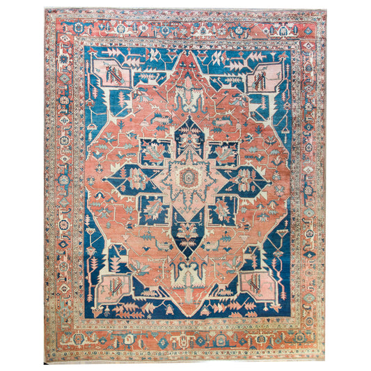 Incredible Late 19th Century Persian Serapi For Sale