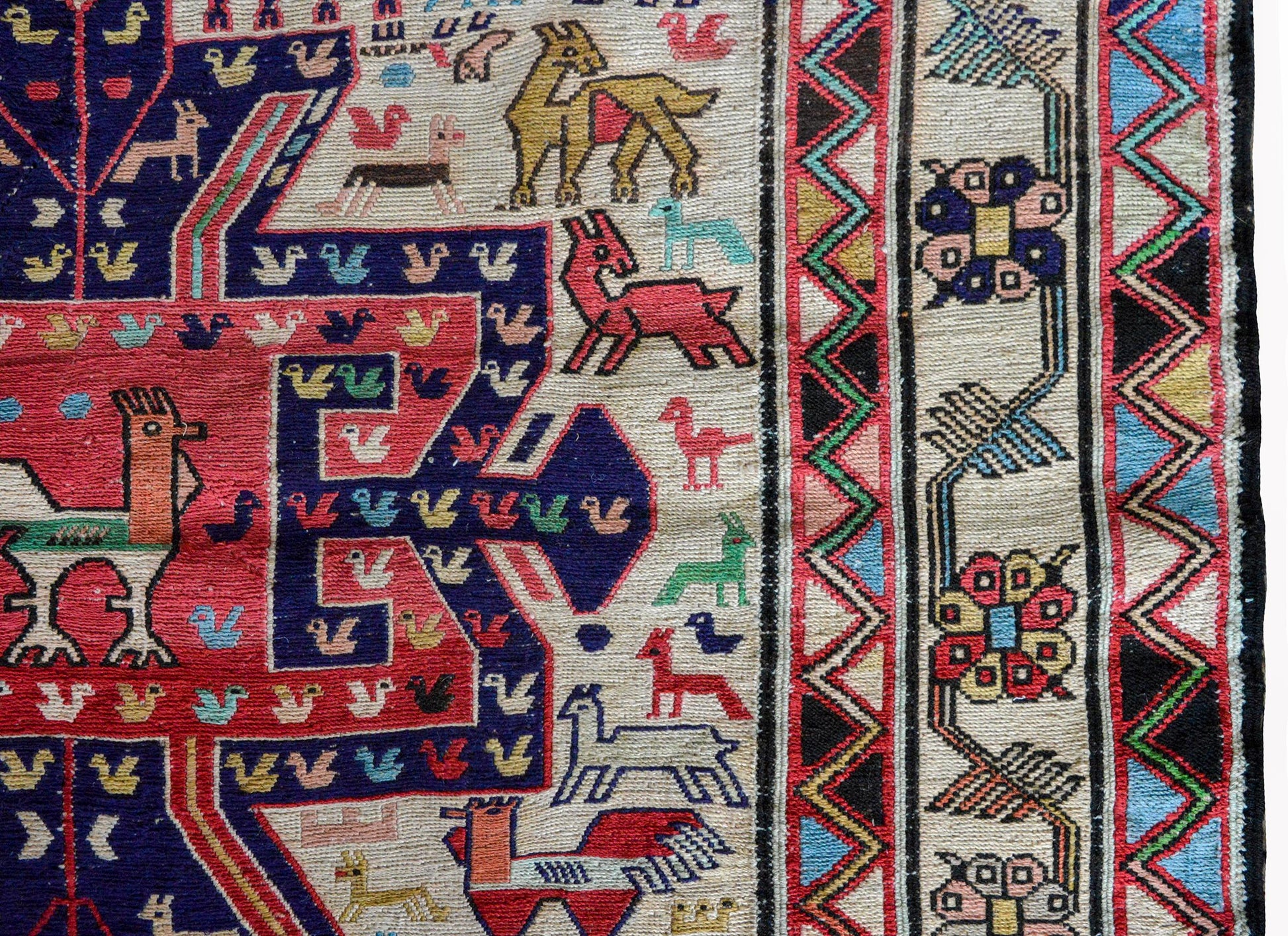 Gorgeous Vintage Soumak Rug For Sale