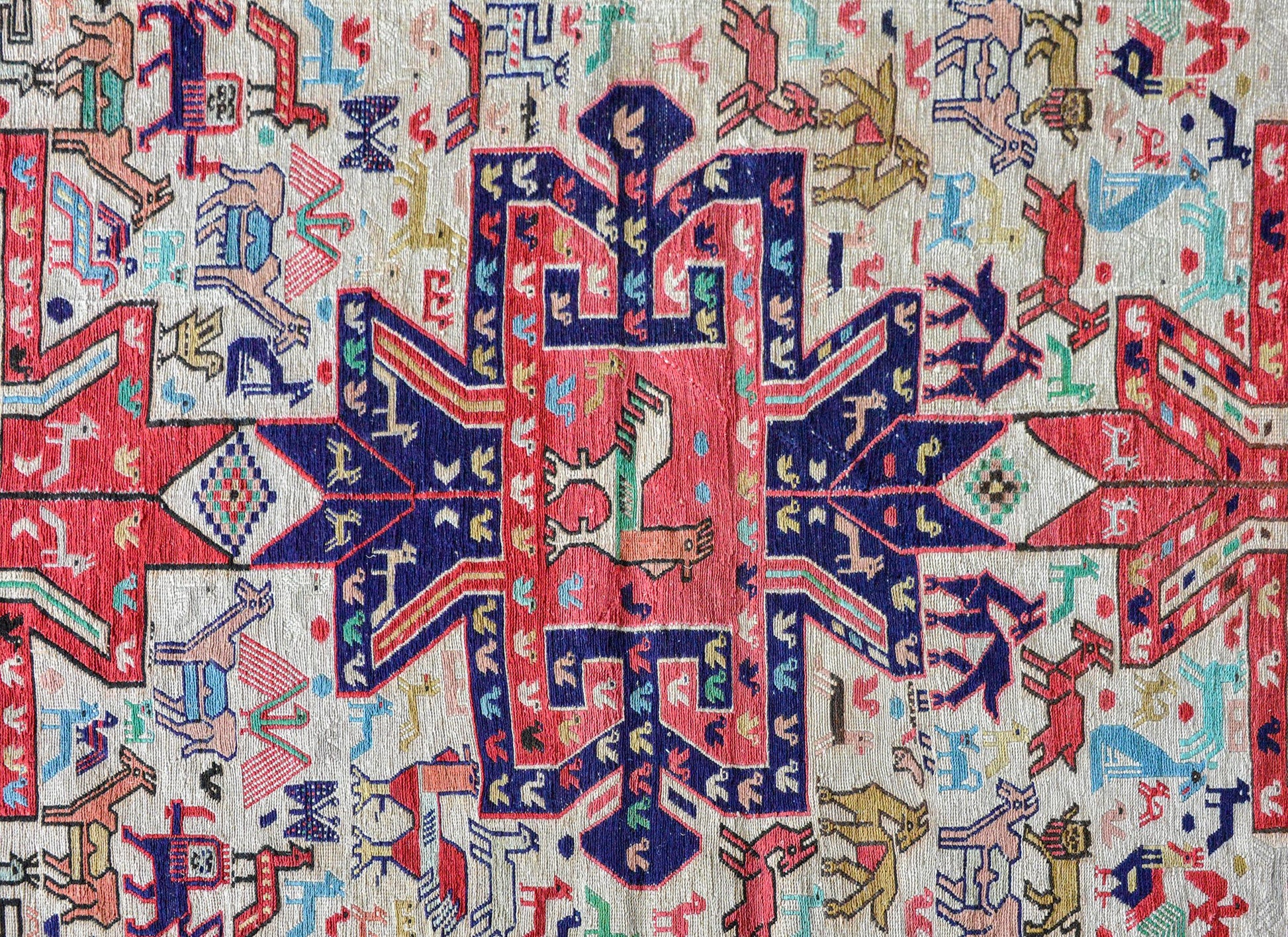 Gorgeous Vintage Soumak Rug For Sale