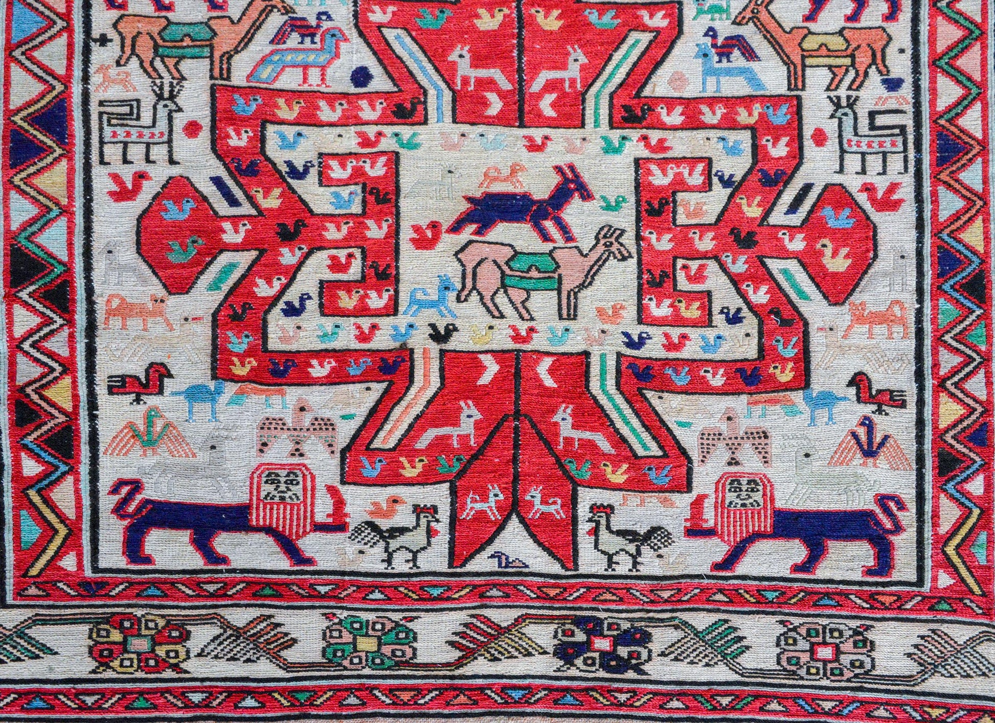 Gorgeous Vintage Soumak Rug For Sale