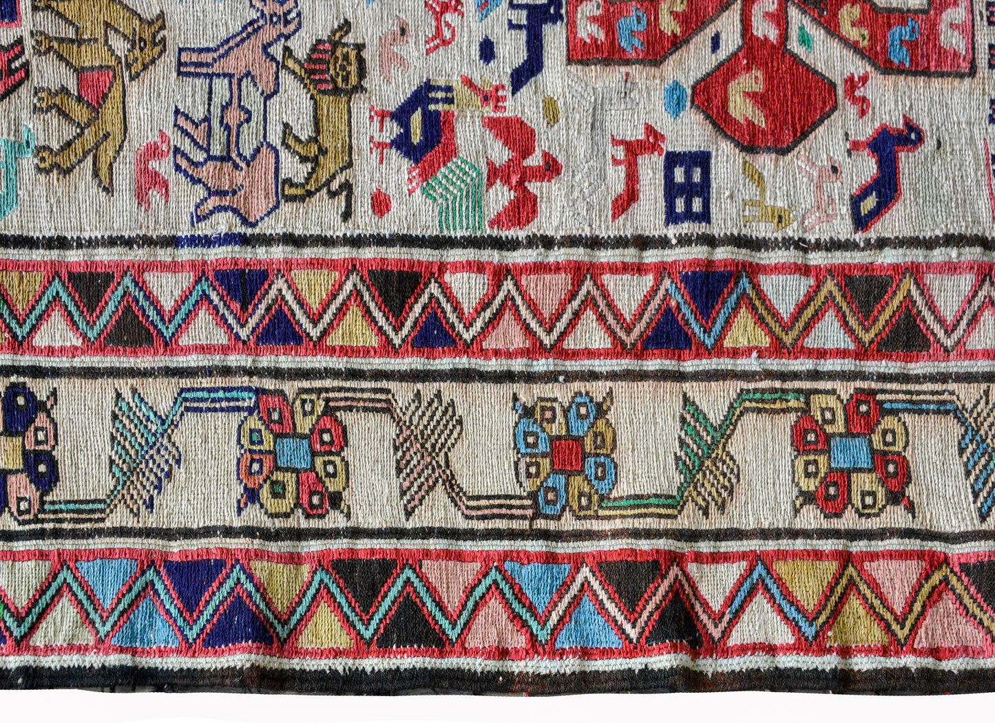 Gorgeous Vintage Soumak Rug For Sale