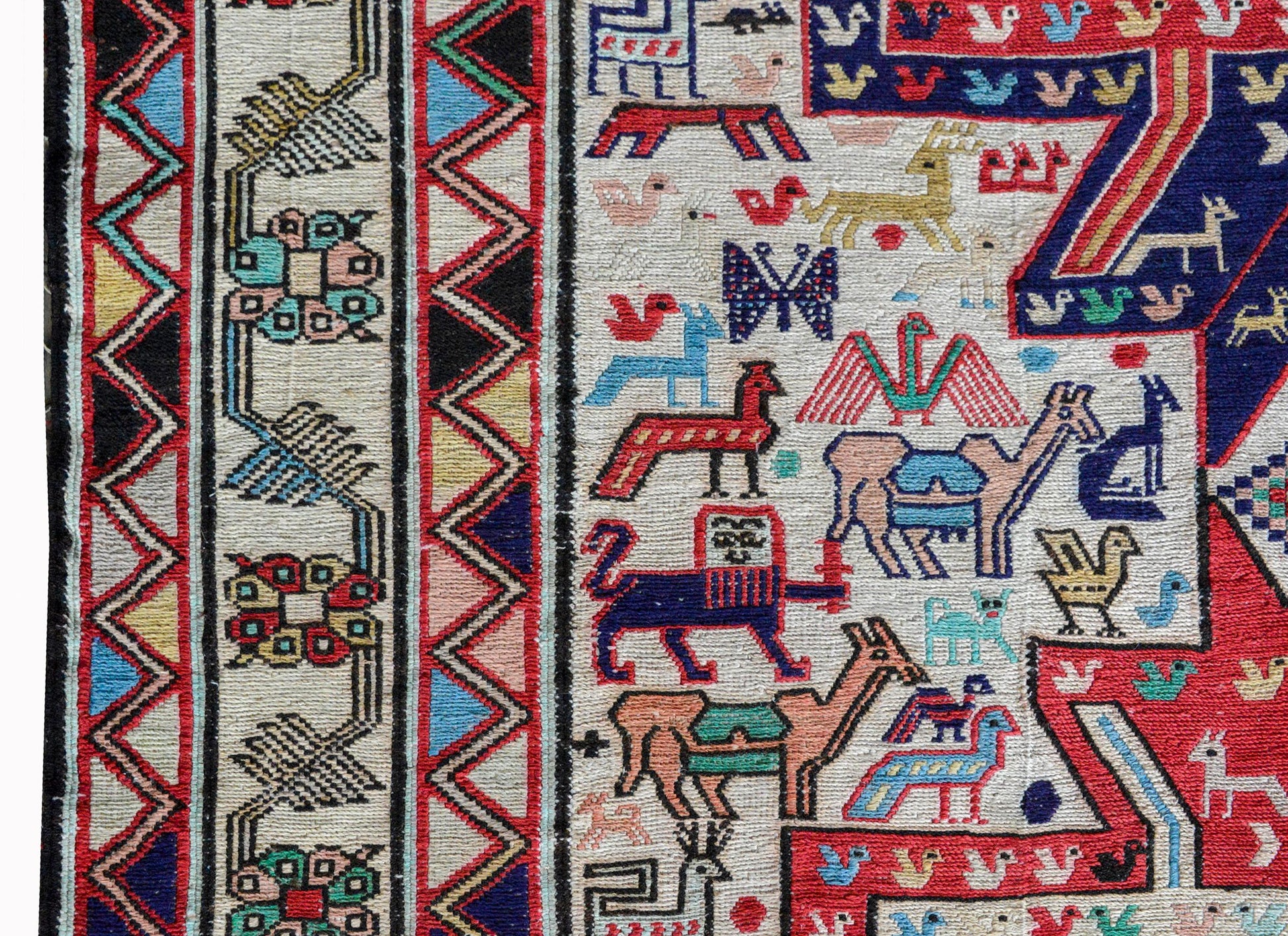 Gorgeous Vintage Soumak Rug For Sale