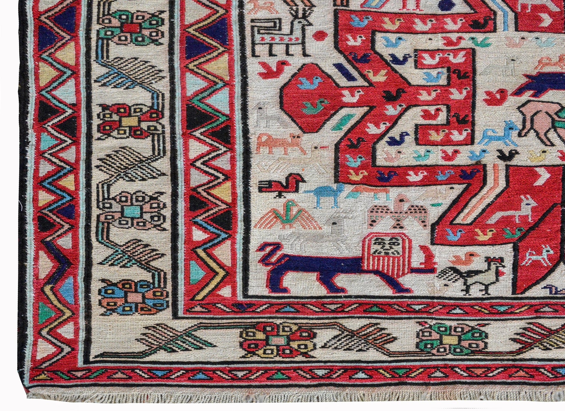 Gorgeous Vintage Soumak Rug For Sale