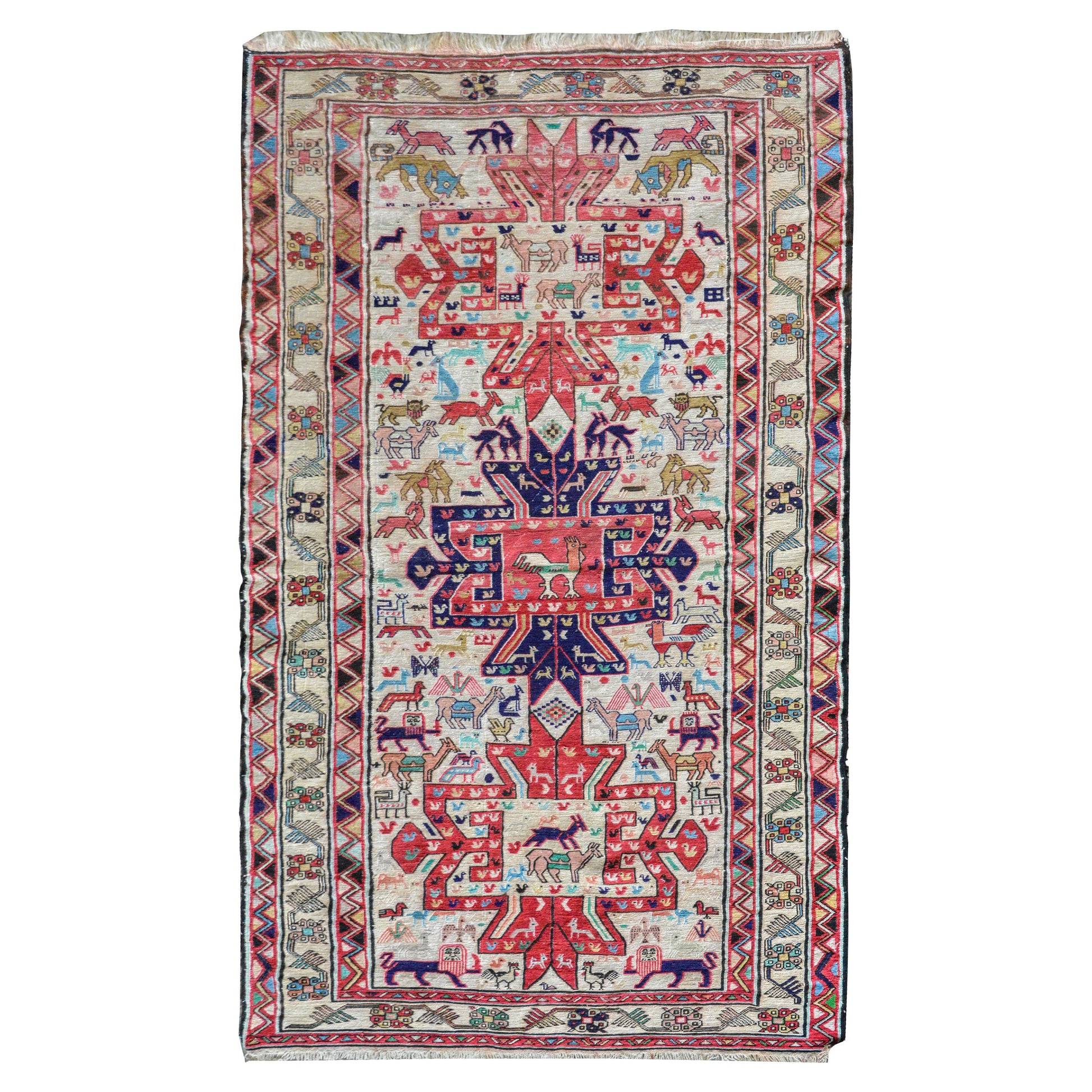 Gorgeous Vintage Soumak Rug For Sale