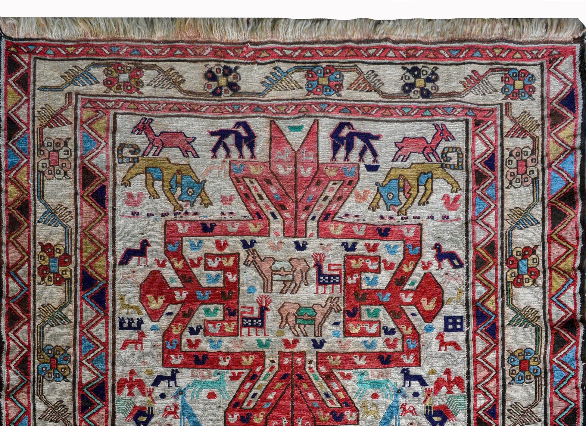 Gorgeous Vintage Soumak Rug For Sale