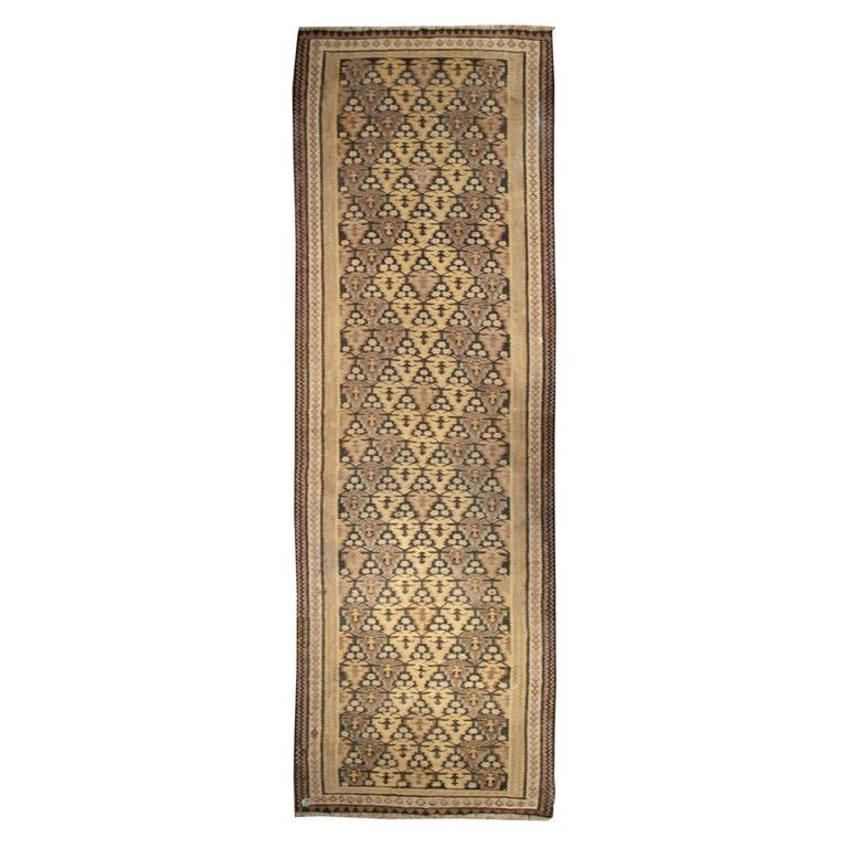 Early 20th Century Qazvin Kilim Runner For Sale
