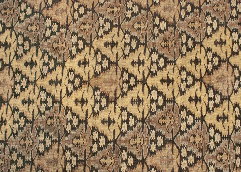 Early 20th Century Qazvin Kilim Runner For Sale