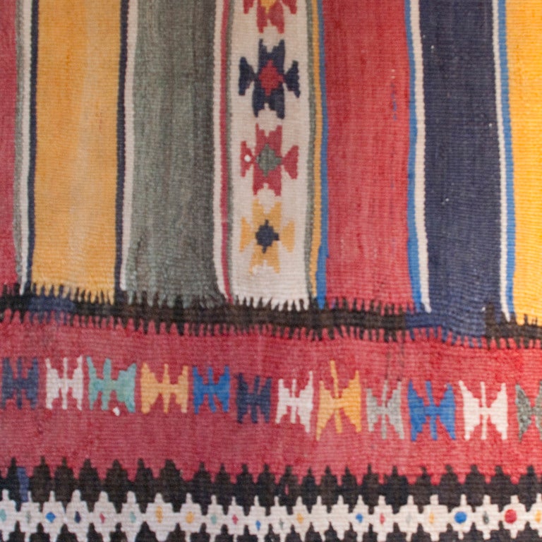 Early 20th Century Zarand Kilim Carpet For Sale