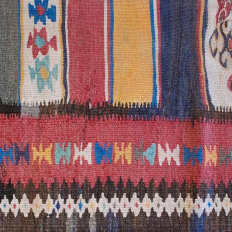 Early 20th Century Zarand Kilim Carpet For Sale