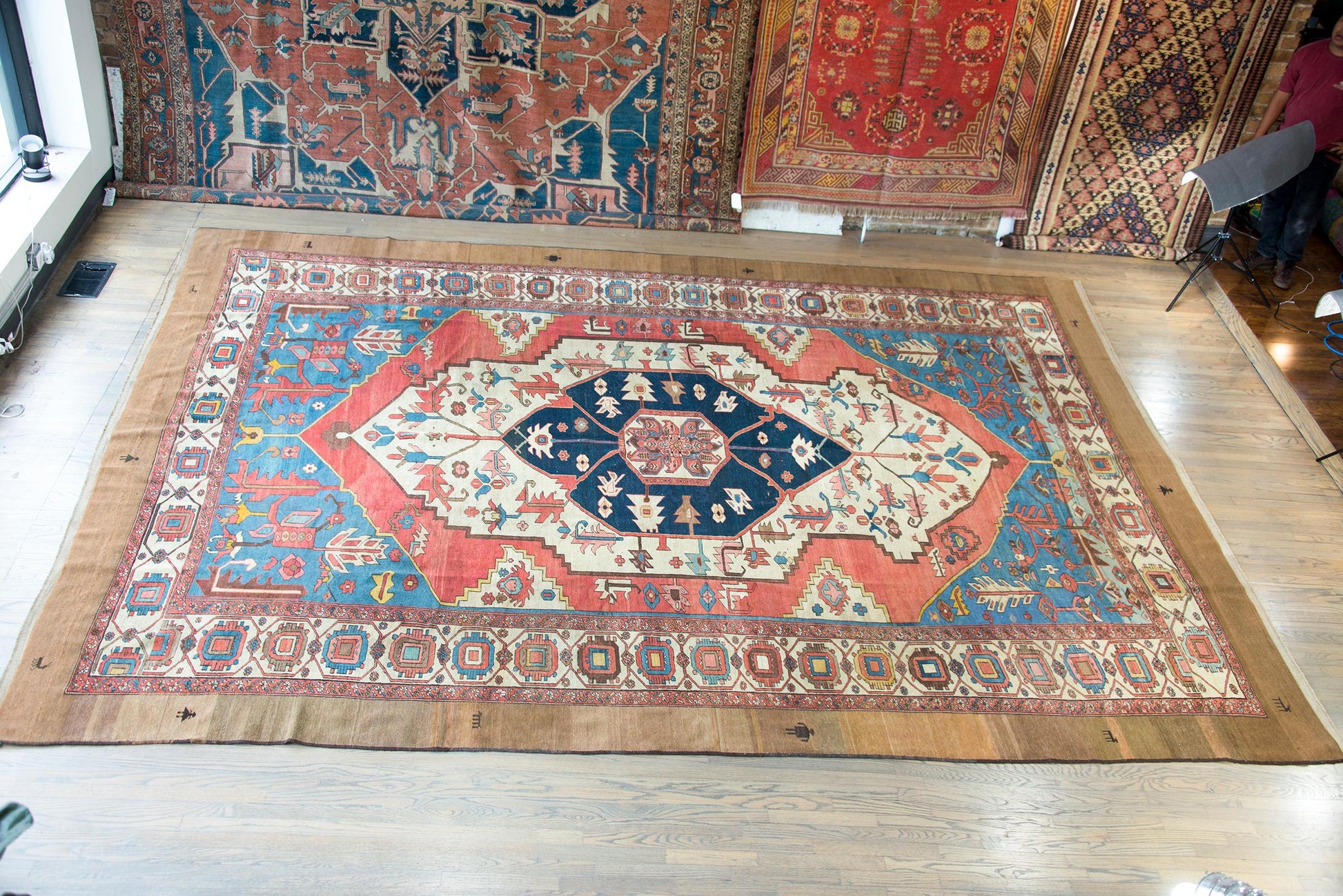 19th Century Serapi Rug For Sale