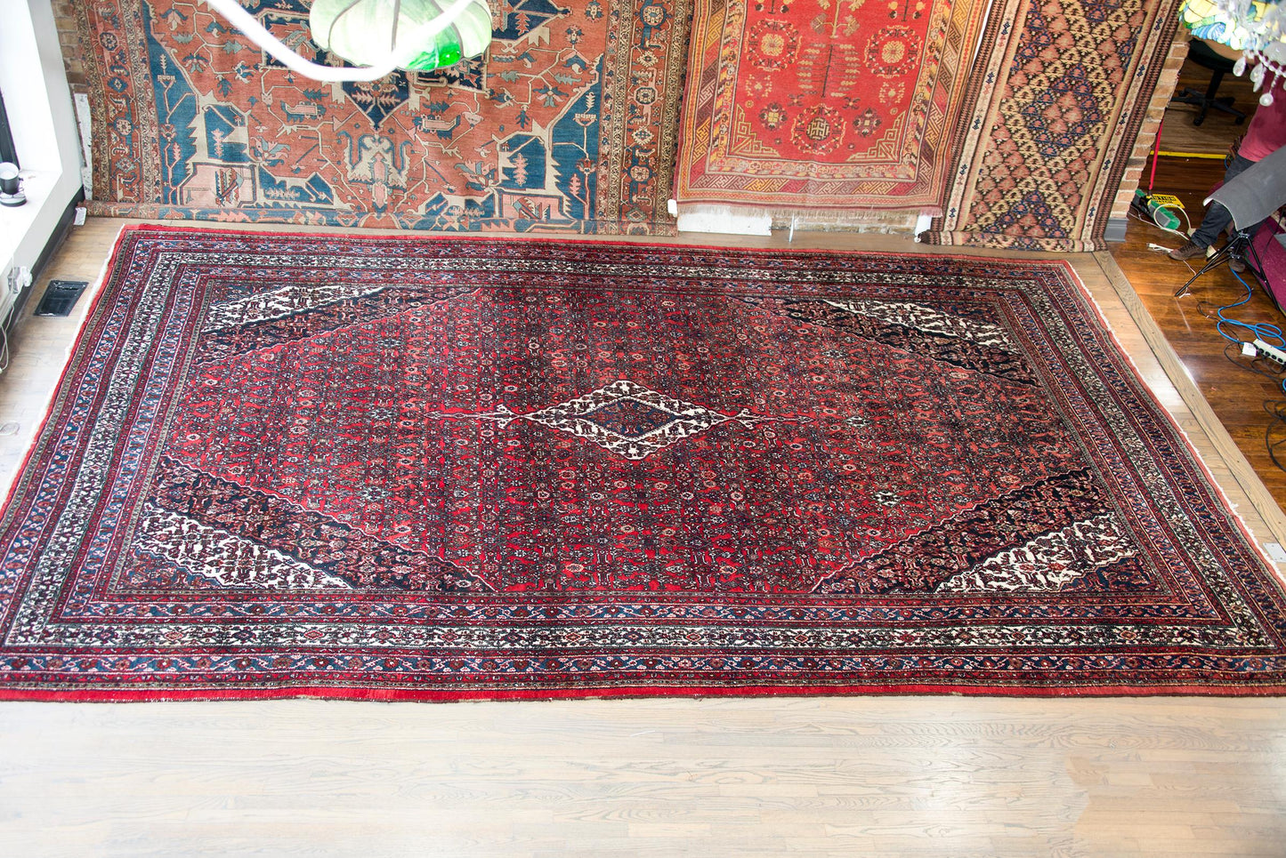 Early 20th Century Persian Bibikibad Rug For Sale