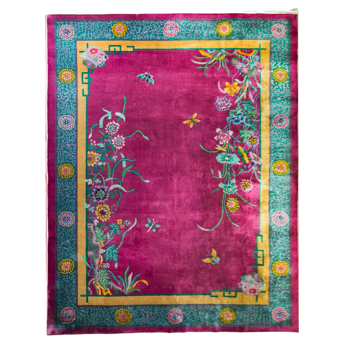 Early 20th Century Chinese Art Deco Rug For Sale
