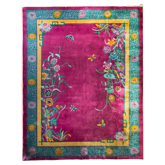 Early 20th Century Chinese Art Deco Rug For Sale