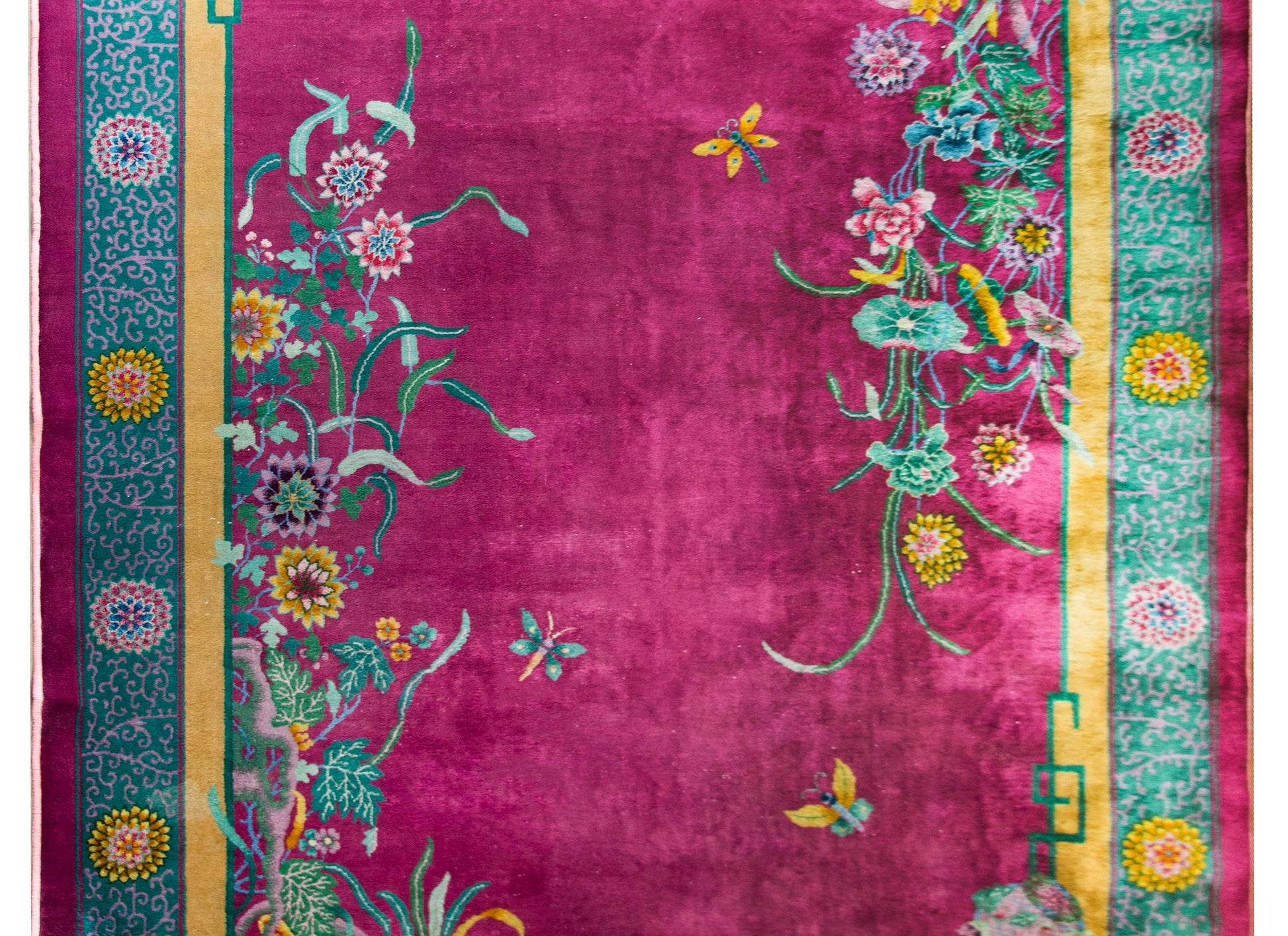 Early 20th Century Chinese Art Deco Rug For Sale
