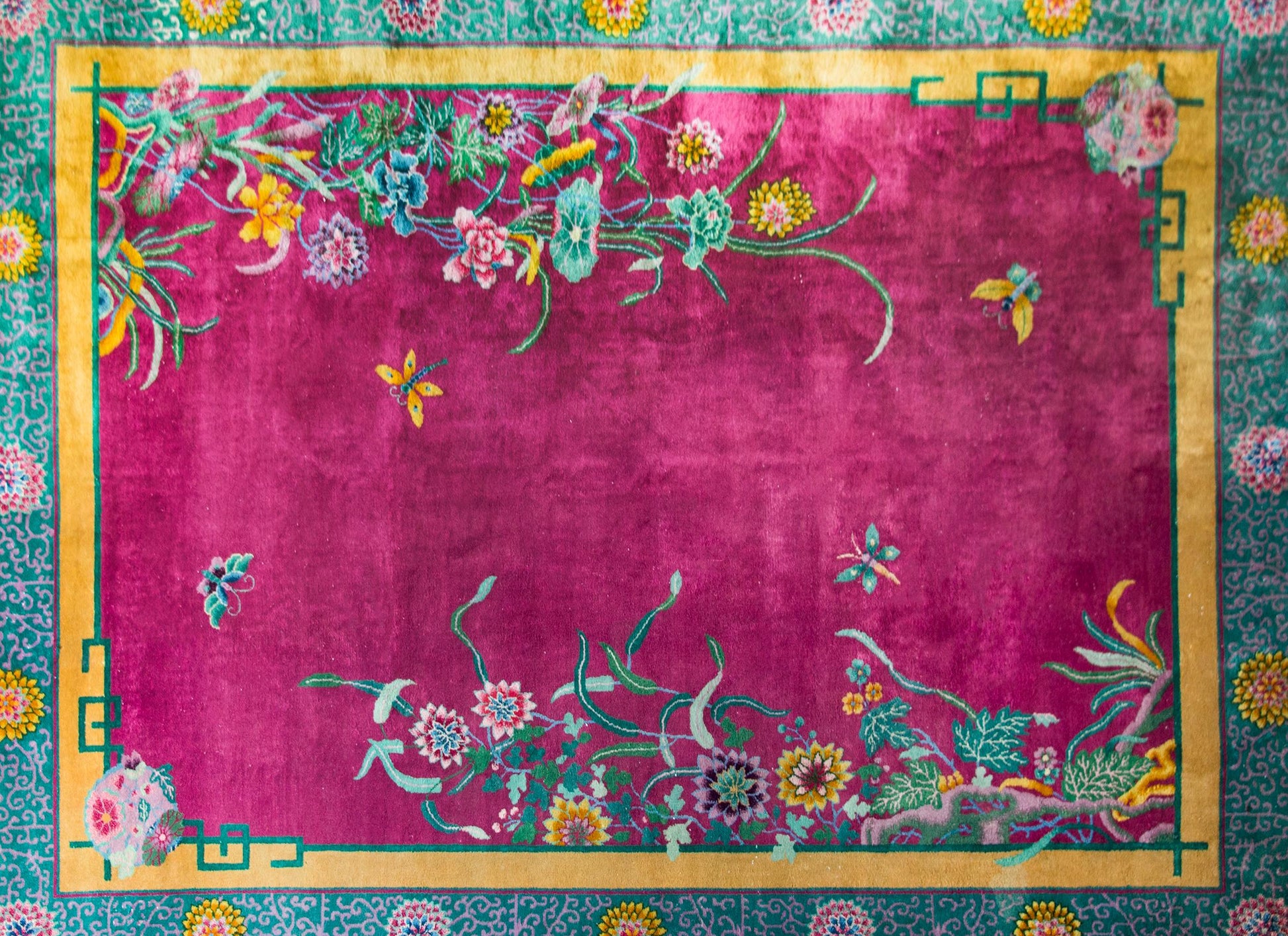 Early 20th Century Chinese Art Deco Rug For Sale