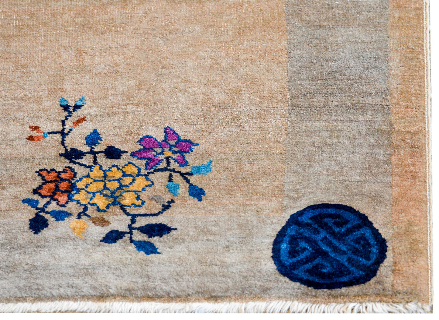 Amazing Early 20th Century Antique Chinese Art Deco Runner For Sale