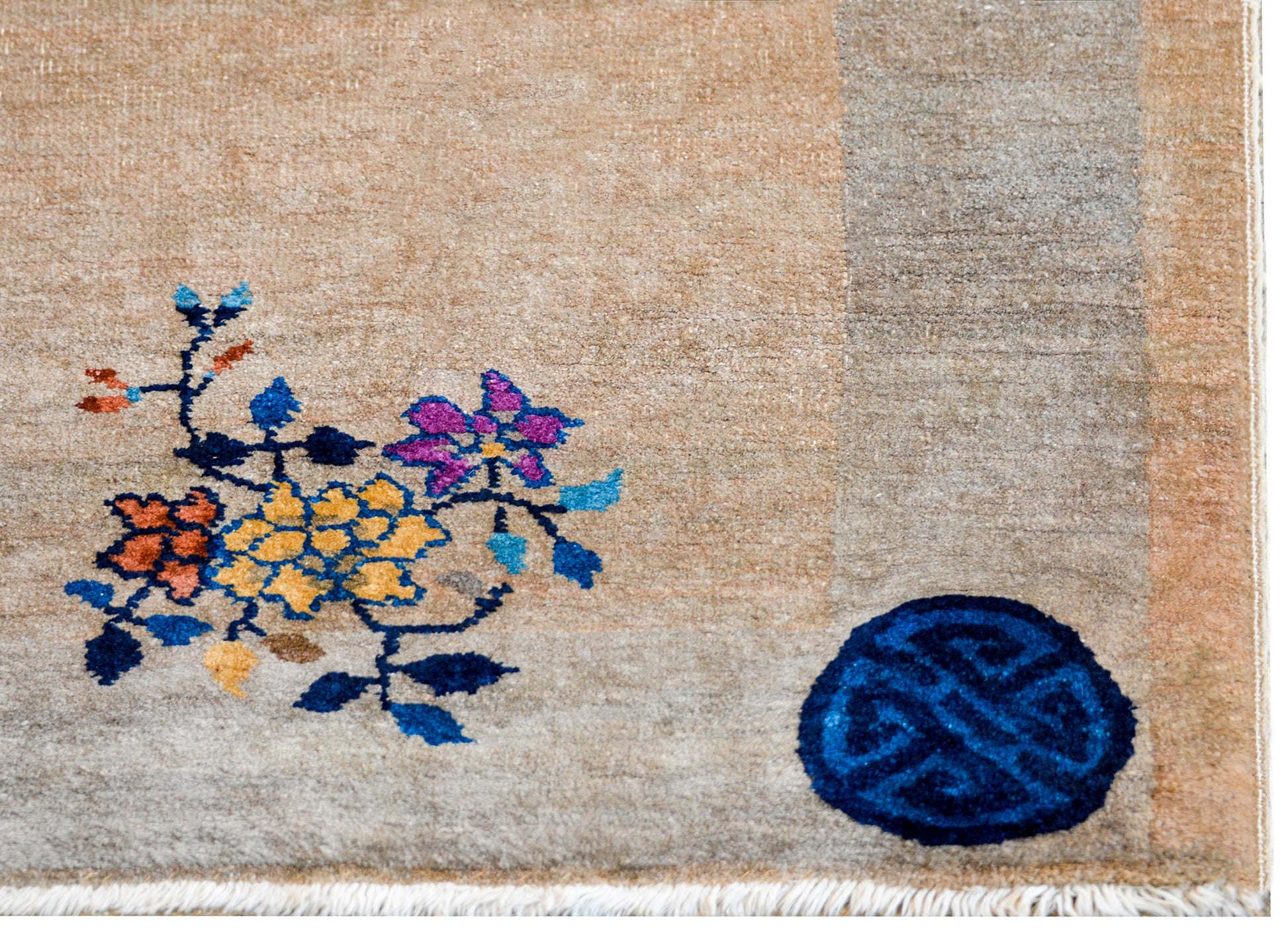 Amazing Early 20th Century Antique Chinese Art Deco Runner For Sale