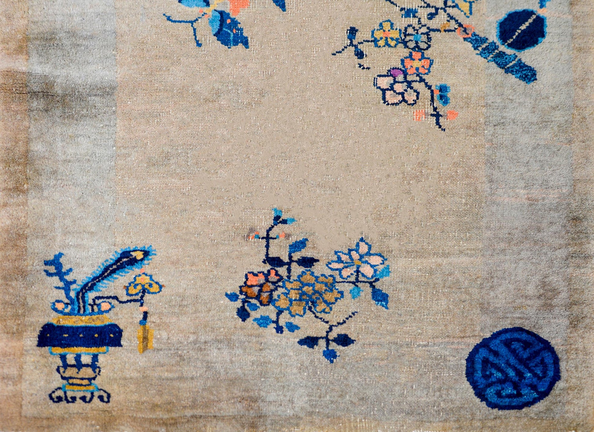 Amazing Early 20th Century Antique Chinese Art Deco Runner For Sale