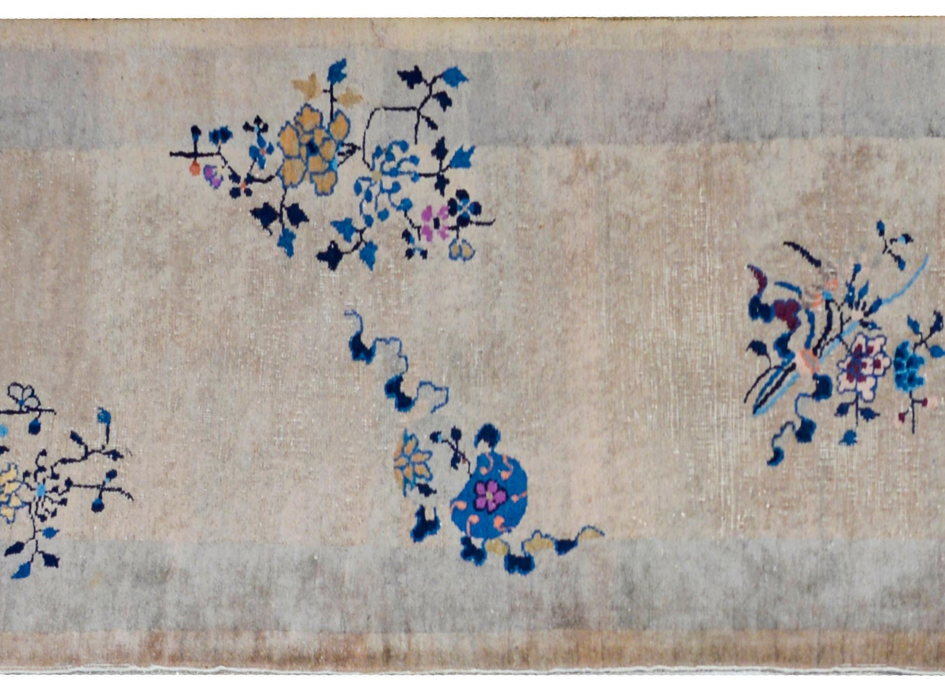 Amazing Early 20th Century Antique Chinese Art Deco Runner For Sale