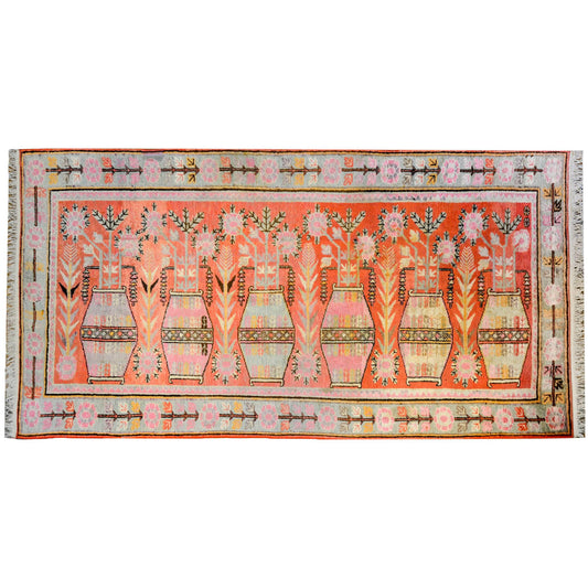 Wonderful Early 20th Century Pictorial Khotan Rug For Sale