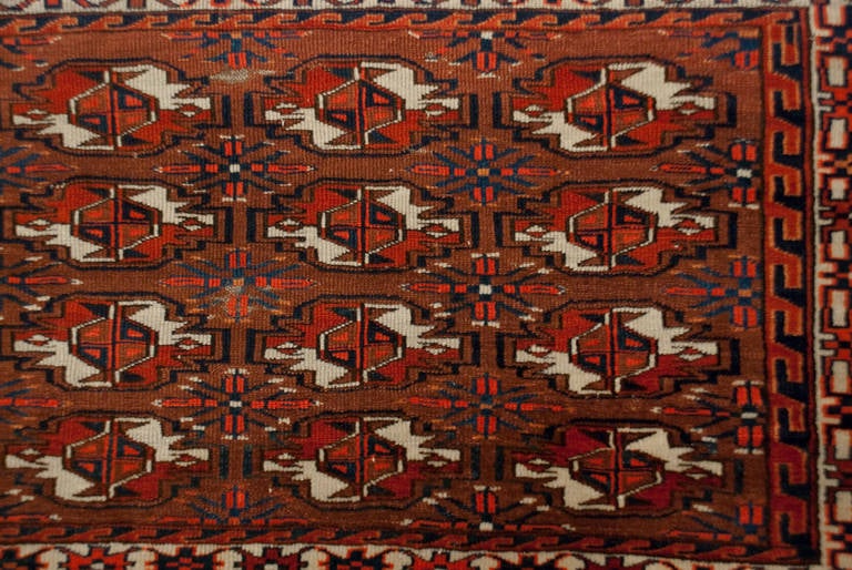 19th Century Turkman Rug For Sale