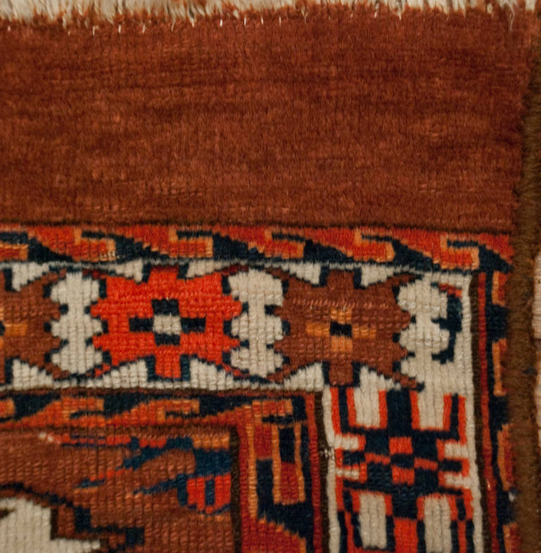 19th Century Turkman Rug For Sale