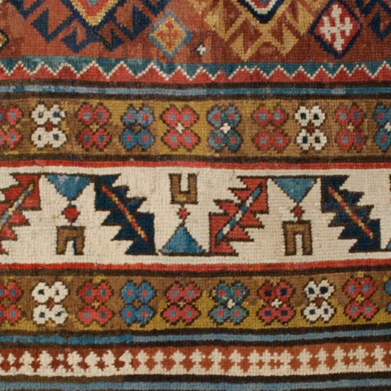 19th Century Persian Shirvan Carpet Runner For Sale