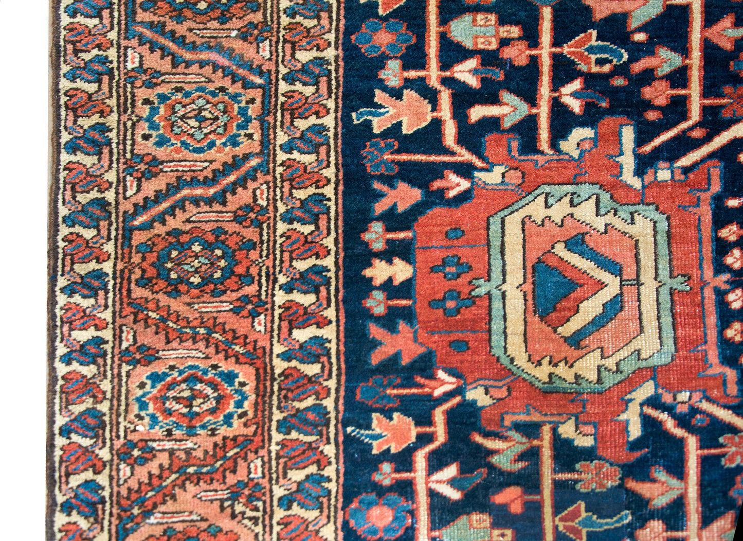 Rare Early 20th Century Persian Heriz Rug For Sale