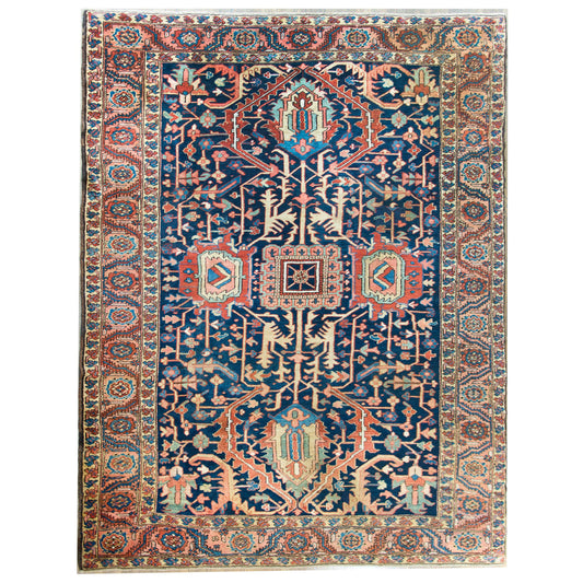Rare Early 20th Century Persian Heriz Rug For Sale