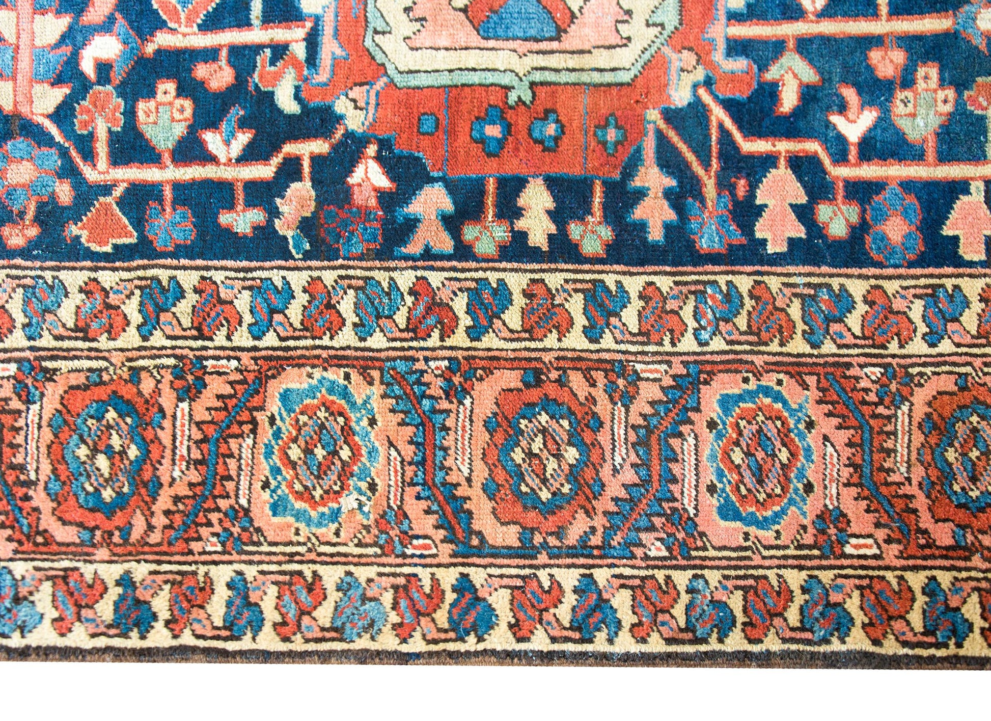Rare Early 20th Century Persian Heriz Rug For Sale