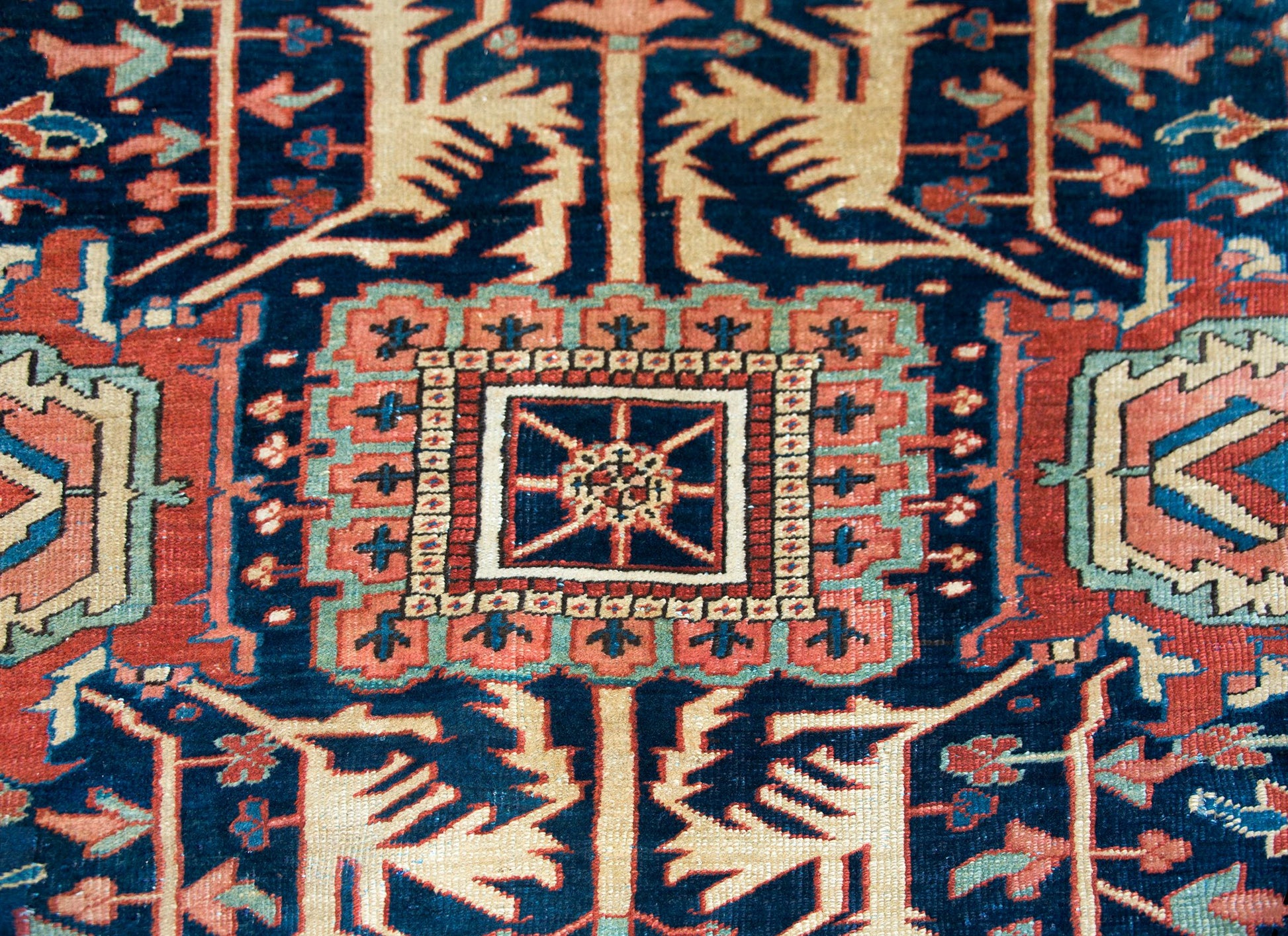 Rare Early 20th Century Persian Heriz Rug For Sale