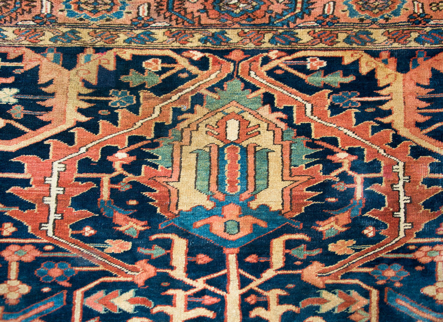 Rare Early 20th Century Persian Heriz Rug For Sale