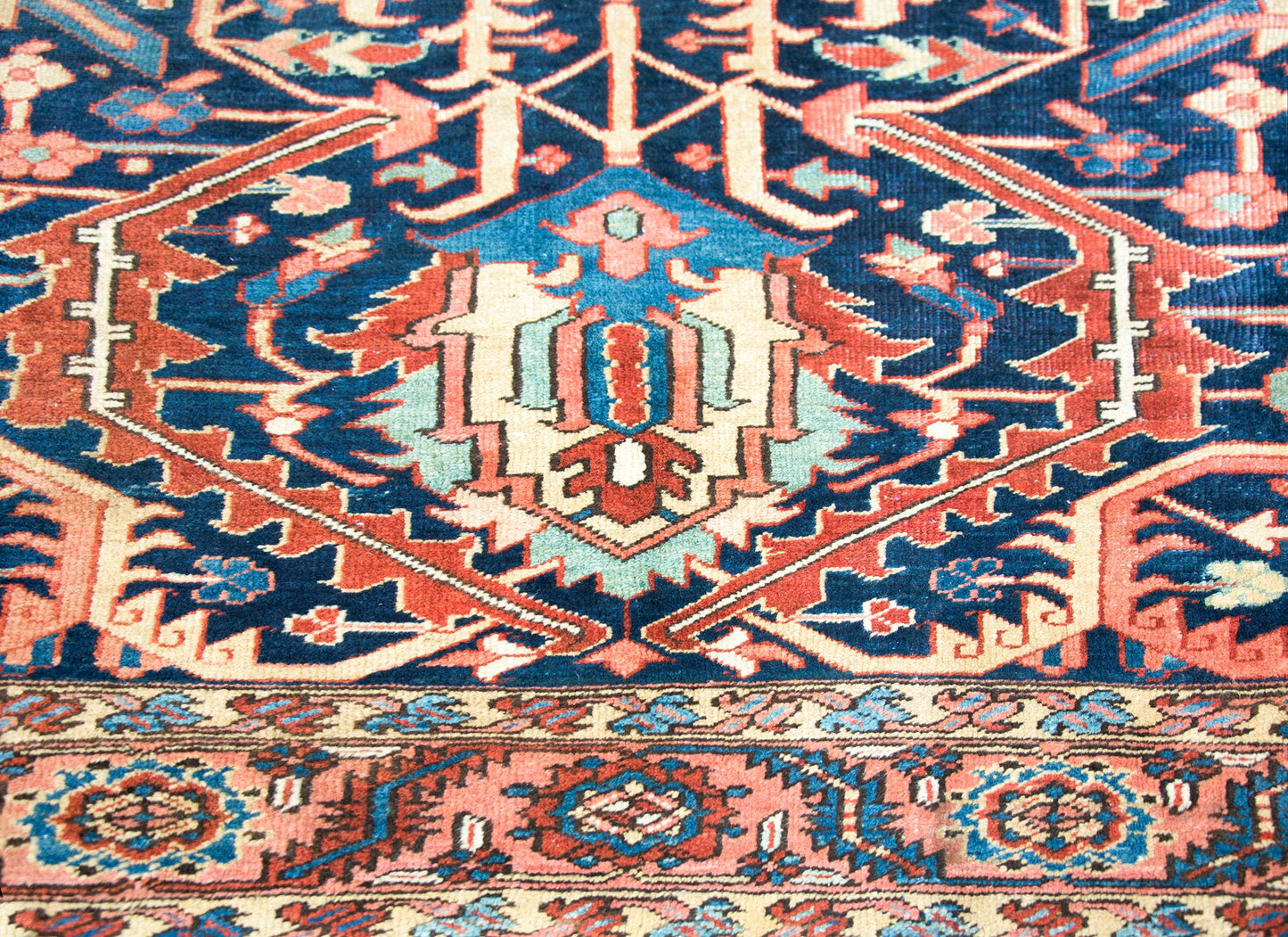 Rare Early 20th Century Persian Heriz Rug For Sale