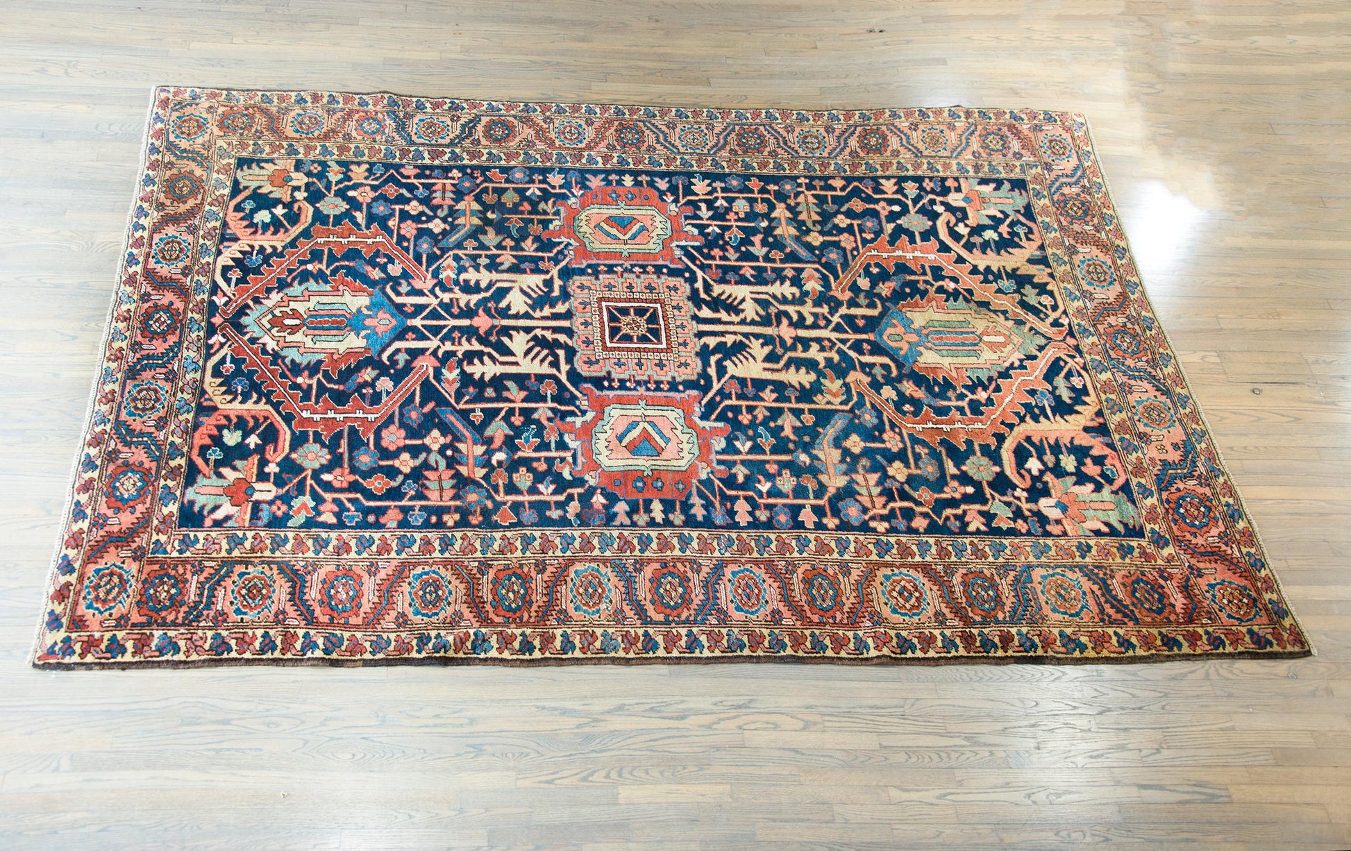 Rare Early 20th Century Persian Heriz Rug For Sale