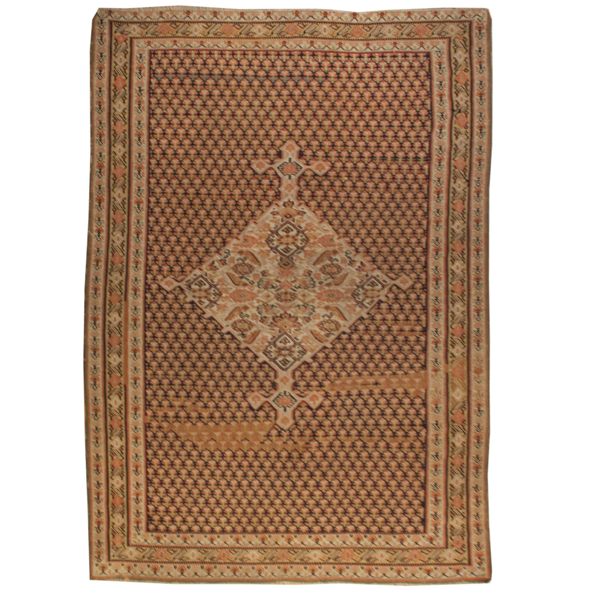 Earl 20th Century Senneh Kilim Rug For Sale