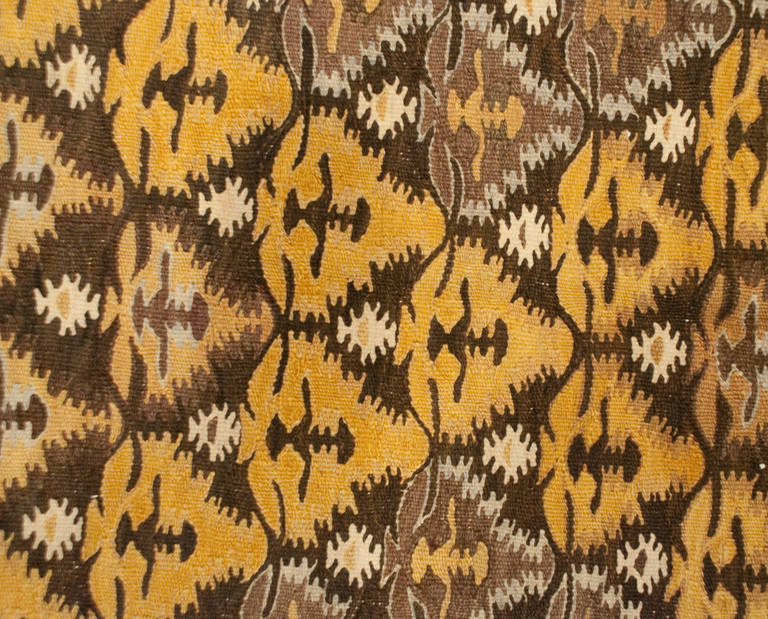 Early 20th Century Qazvin Kilim Runner For Sale