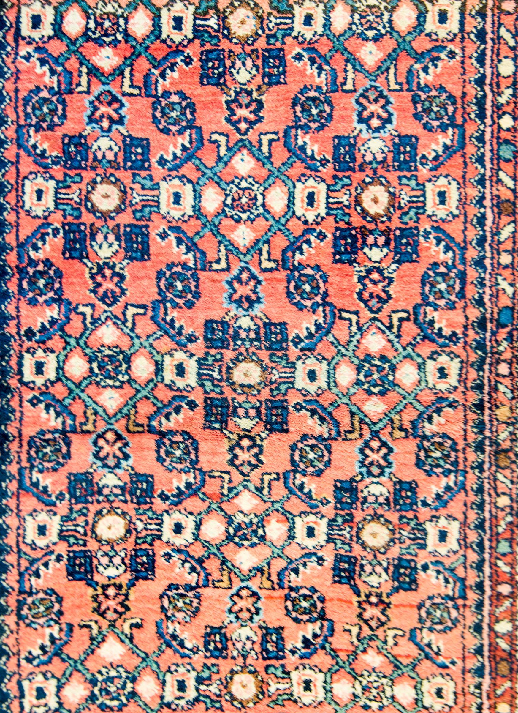 Wonderful Early 20th Century Herati Rug For Sale