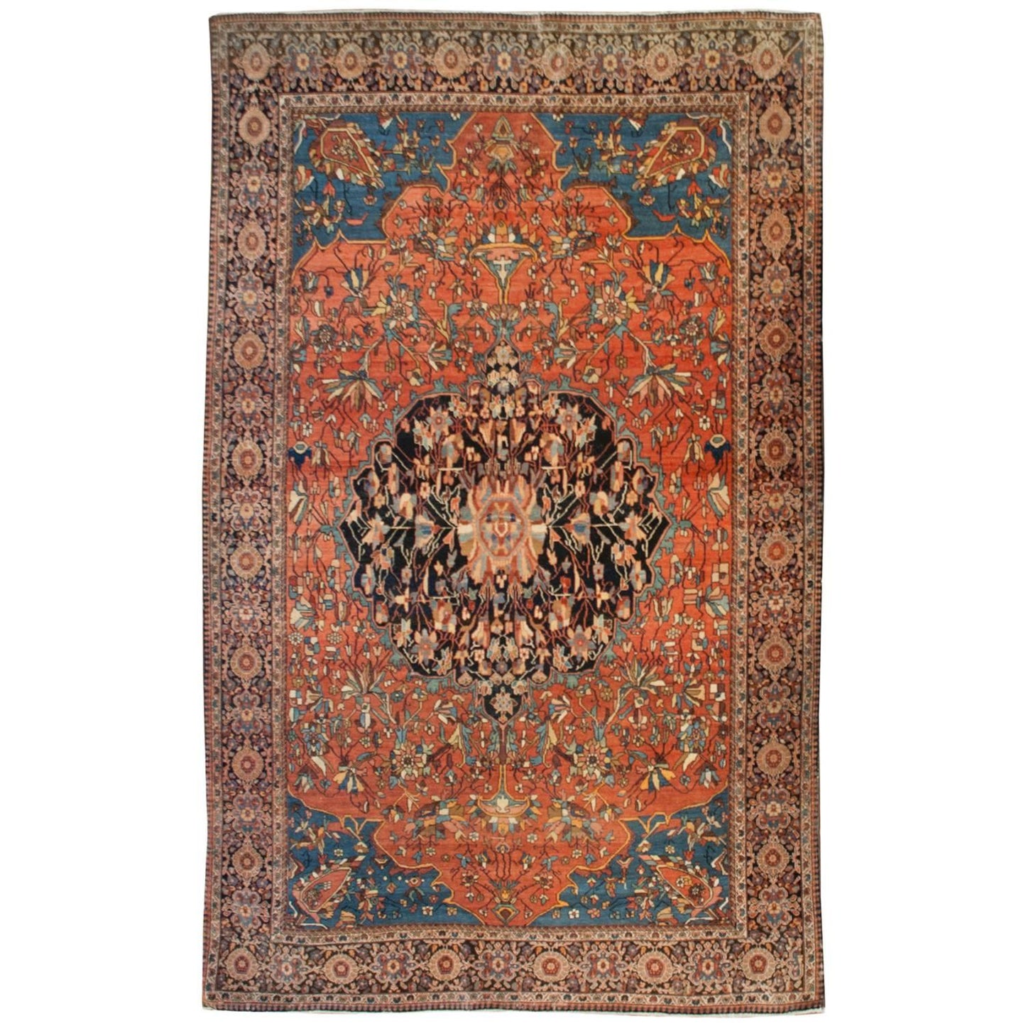 Exceptional 19th Century Sarouk Farahan Rug For Sale