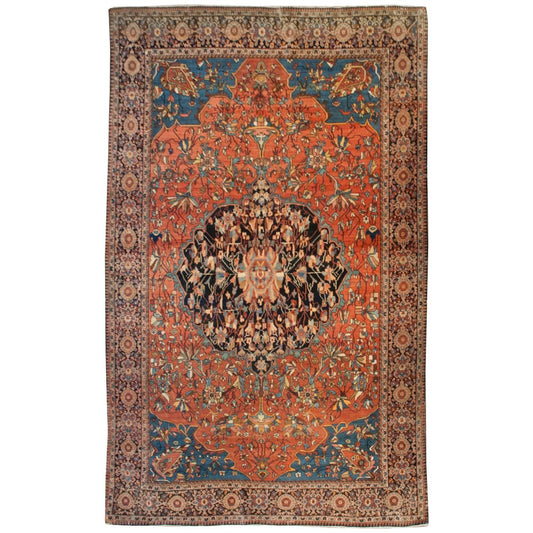 Exceptional 19th Century Sarouk Farahan Rug For Sale