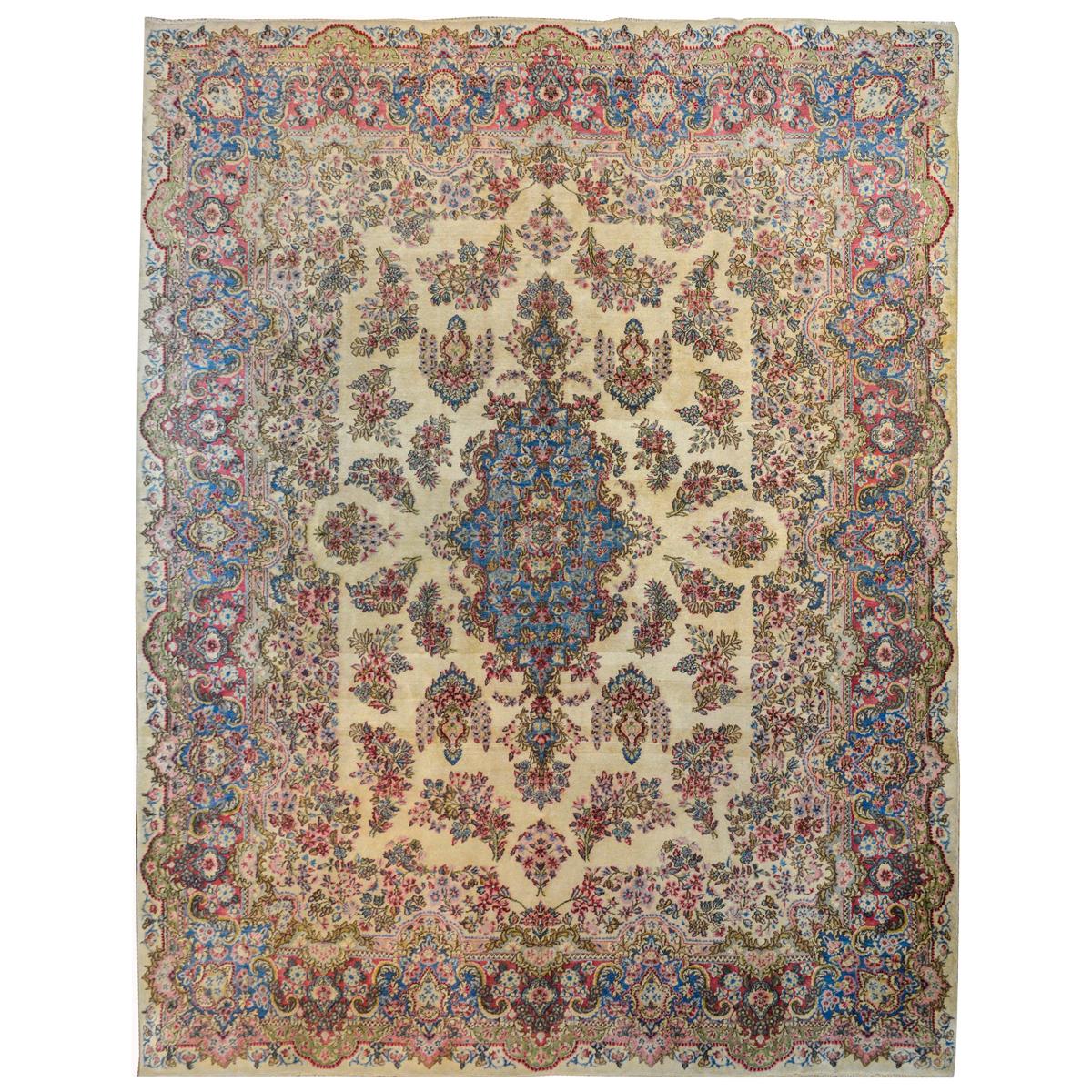 Beautiful Early 20th Century Persian Kirman Rug For Sale