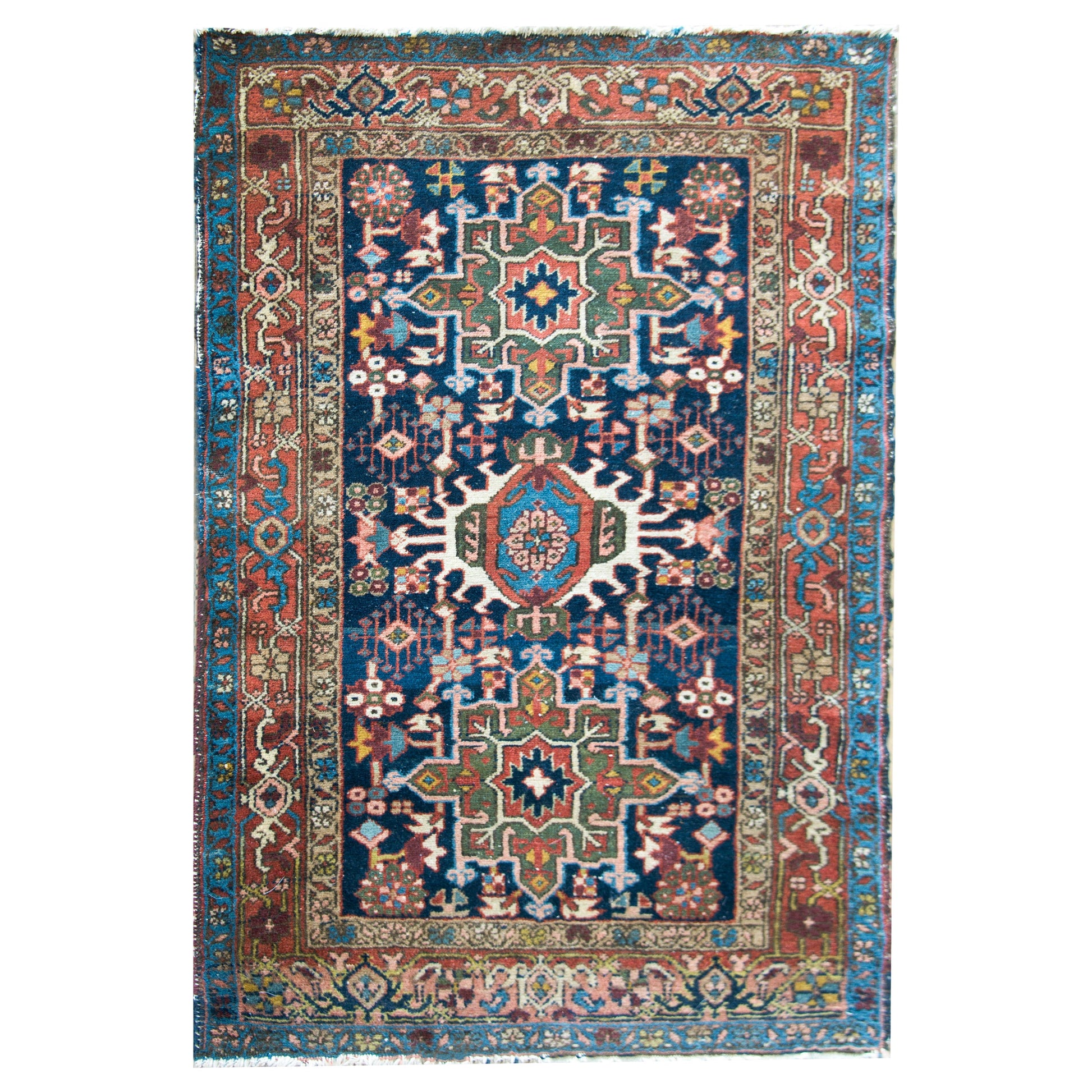 Early 20th Century Persian Heriz Rug For Sale