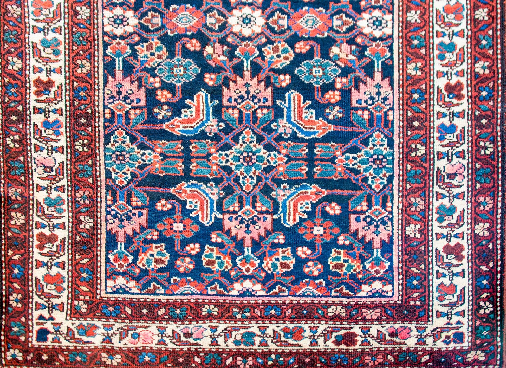 Early 20th Century Herati Hamadan Rug For Sale