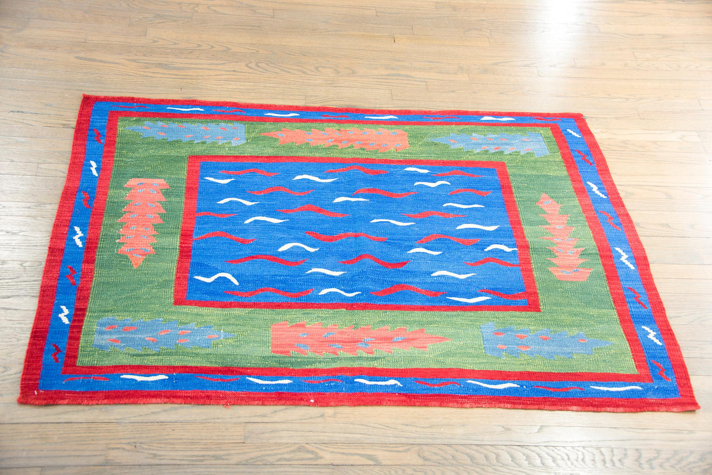 Vintage Turkish Kilim Rug For Sale