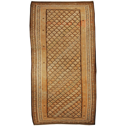 Early 20th Century Qazvin Kilim Runner For Sale