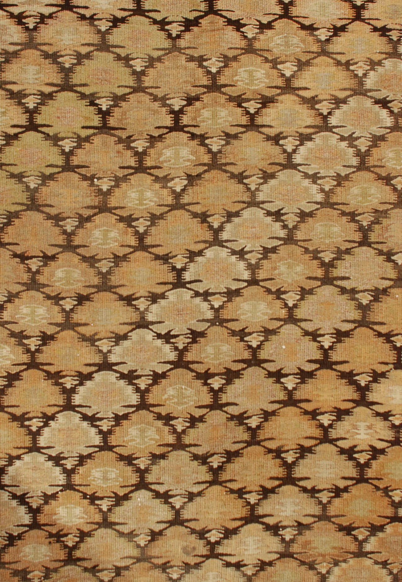 Early 20th Century Qazvin Kilim Runner For Sale