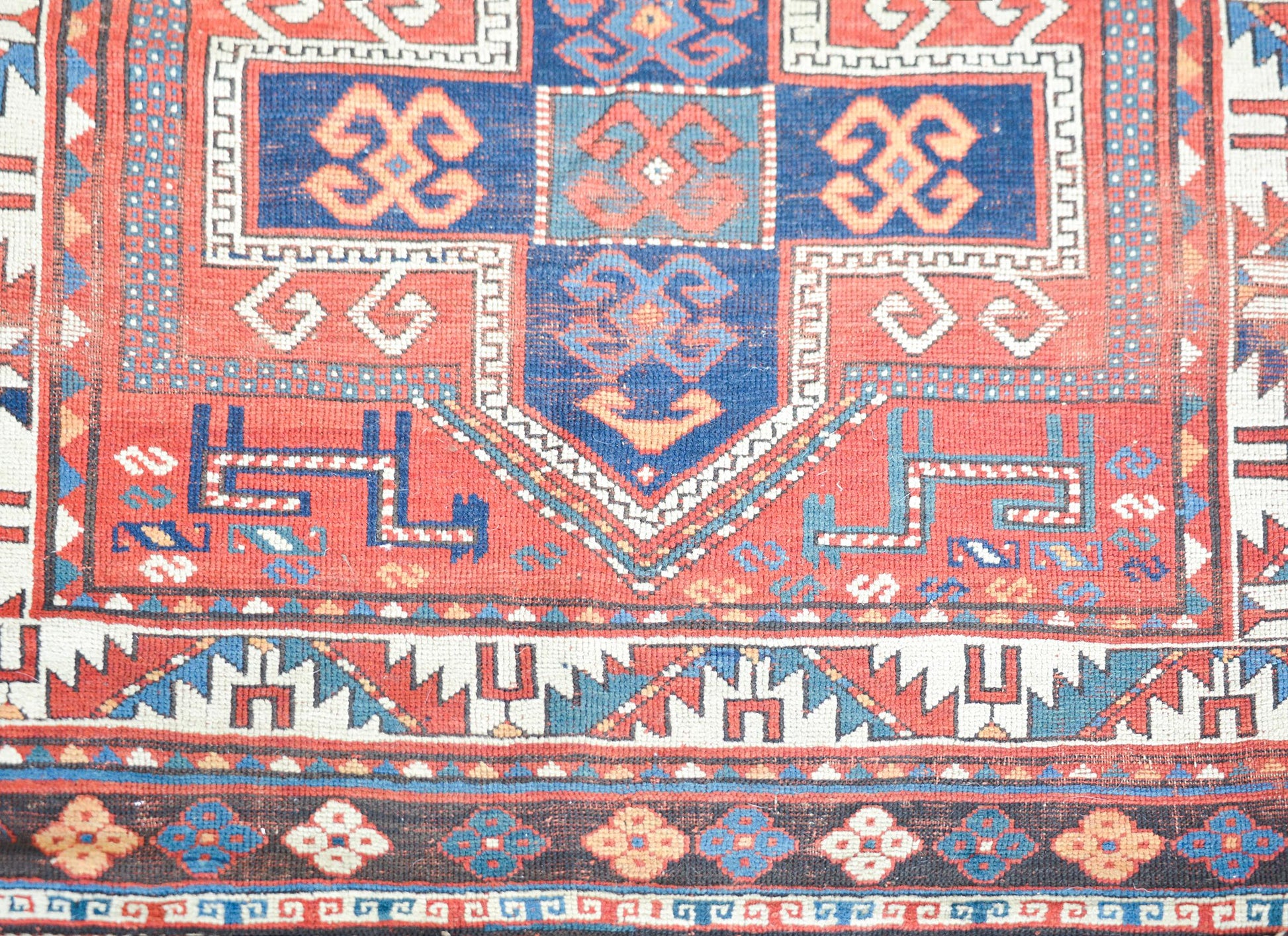 Early 20th Century Persian Kazak Rug For Sale