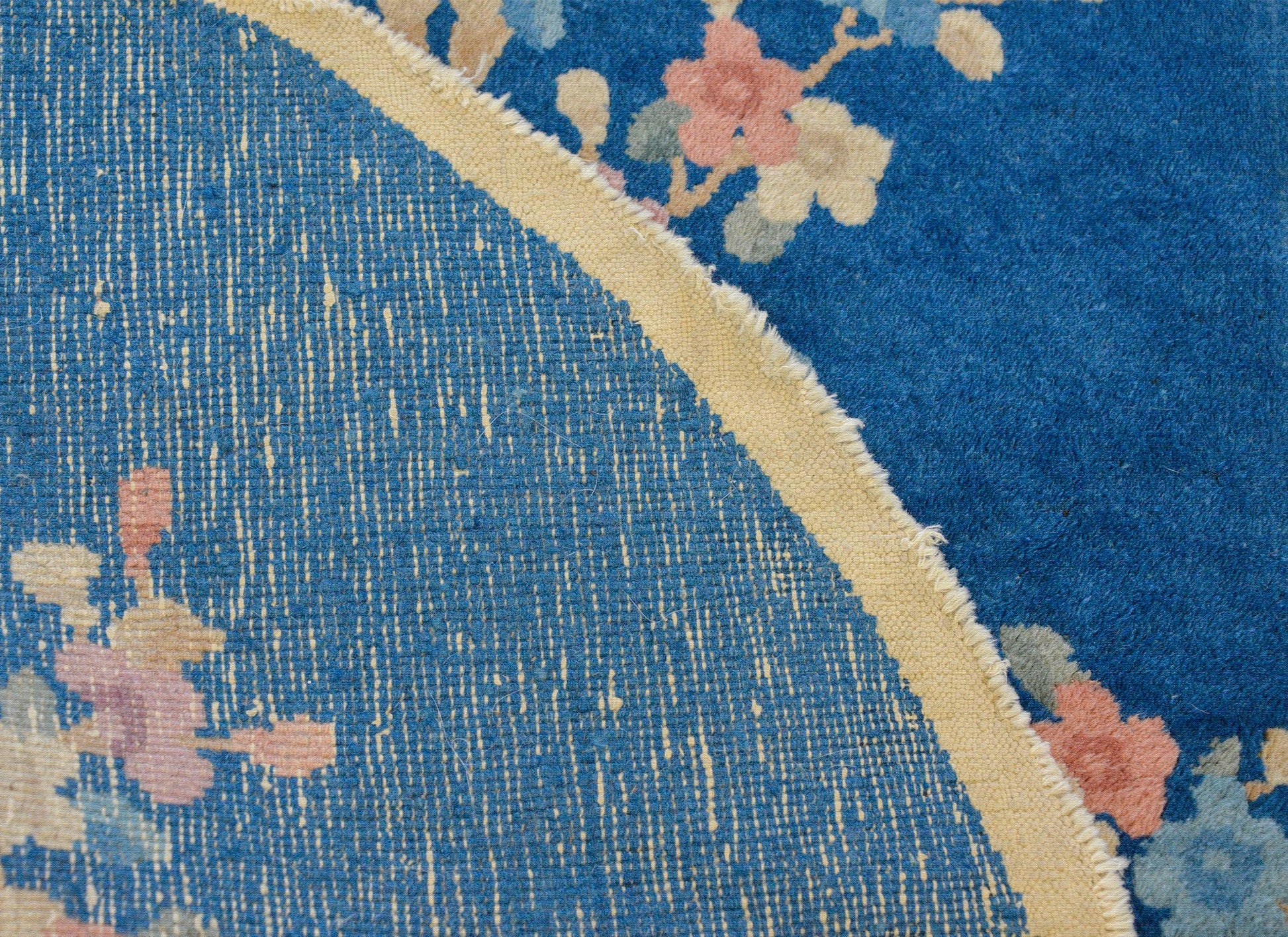 Pair of Early 20th Century Chinese Art Deco Oval Rugs For Sale