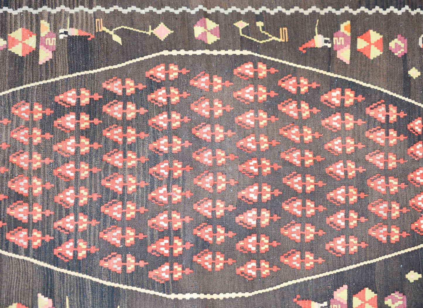 Vintage Anatolian Turkish Kilim Rug For Sale